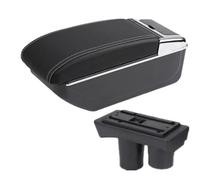 RORVECQ Box Bracciolo Per Citroën C2 C3 Accessorio Per Interni Auto(B3 linea bianca NO USB)