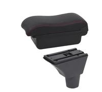 RORVECQ Box Bracciolo Per Citroën C3 C4 Box Bracciolo Per Auto Per Citroën C3 C4 Box Portaoggetti Per Interni(A1 Nero rosso SENZA USB)