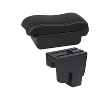 RORVECQ Bracciolo Auto Per Fit Per Jazz 2002 2003 2004 2005 2006 2007 Scatola Di Archiviazione Accessorio Auto(B3 Nero bianco 3USB)