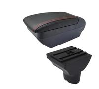 RORVECQ Bracciolo Auto Per Hyundai I20 Box Bracciolo Per Hyundai I20 2012 Retrofit Con Vano Portaoggetti Centrale Per Interni(F linea rossa Nessuna USB)