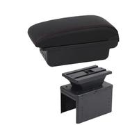 RORVECQ Bracciolo Auto Universale Modello Universale Accessori Auto Portariviste Ricambi Retrofit Riduzione Fatica(B1 Nero rosso 3USB)