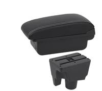 RORVECQ Bracciolo Per Toyota Per Aqua 2011 2012 2013 2014-2020 Scatola Di Deposito Auto Console Centrale Scatola Bracciolo Centrale(C3 Nero bianco SENZA USB)