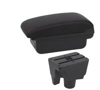 RORVECQ Bracciolo Per Toyota Per Aqua 2011 2012 2013 2014-2020 Scatola Di Deposito Auto Console Centrale Scatola Bracciolo Centrale(C1 Nero rosso NO USB)