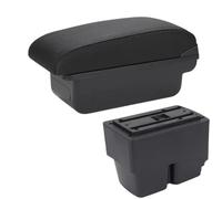 RORVECQ Interni Accessori Per F&ord Per Fiesta Scatola Bracciolo Per F&ord Per Fiesta MK7 2009-2017(C2 Linea nera NO USB)