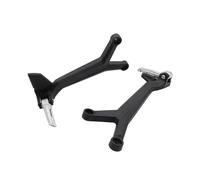 RORVECQ Motociclo Poggiapiedi Posteriori Passeggero Kit Completo Per Trident 660 Per TRIDENT660 2021 2022 2023 2024 2025(Nero Argento)