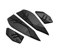 RORVECQ Pannelli Pedana Per Y&amaha Per XMAX 125 250 300 400 Poggiapiedi Supporti Piedi In Alluminio Pannello Pedana Pianale Cuscinetto(NERO)