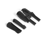 RORVECQ Passeggero Moto Poggiapiedi Posteriori Estensioni Pedane Accessori Per Vespa GT 60 GTS GTV 125 150 200 250 300 300ie(NERO,IMPOSTATO)