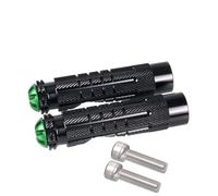 RORVECQ Pegoli Moto Antiscivolo Efficiente Posteriori Rialzo Poggiapiedi Pedalina Posteriore Filettatura Set Pedali Universale(Black-Green)