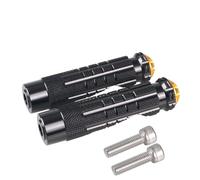 RORVECQ Pegoli Moto Antiscivolo Efficiente Posteriori Rialzo Poggiapiedi Pedalina Posteriore Filettatura Set Pedali Universale(Black-Gold)