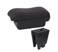 RORVECQ Per Citroen C1 Portabraccio Auto Scatola Di Stoccaggio Ricambi Retrofit Dettagli Interni Accessori Auto(B2 red line 3USB)