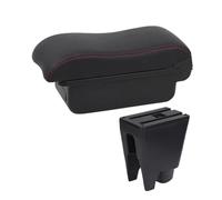 RORVECQ Per Citroen C1 Portabraccio Auto Scatola Di Stoccaggio Ricambi Retrofit Dettagli Interni Accessori Auto(A2 red line No USB)