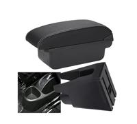 RORVECQ Per Citroën C1 Scatola Bracciolo Auto Accessori Auto Bracciolo Scatola Di Archiviazione Bracciolo Centrale Interno(C3 Nero bianco SENZA USB)