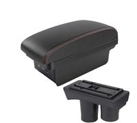 RORVECQ Per Citroën C2 2003 2004 2005 2006 2007 2008 2009 Bracciolo Portauoggetti Accessori Interni Con USB(B1 Nero rosso 3USB)