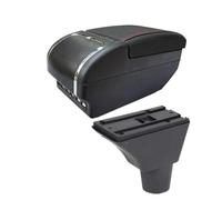 RORVECQ Per Citroen C3 C4 Scatola Bracciolo Per Citroen C3 C4 Scatola Bracciolo Auto Scatola Di Stivaggio Pezzi Di Retrofit Interni(E black line 9USB)