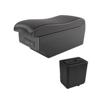 RORVECQ Per Citroën Per Berlingo Bracciolo Auto Box Di Riporo Accessori Auto Interfaccia Ricarica USB(A1 Nero rosso 7USB)