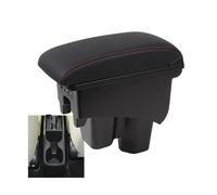 RORVECQ Per City Bracciolo Auto Alzato Doppio Strato Portariviste Restyling Accessori Auto Con USB(B1 vera pelle)
