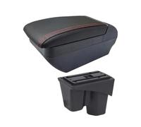 RORVECQ Per City Bracciolo Auto Portariviste Interni Restyling Accessori Auto(F linea rossa Nessuna USB)