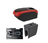 RORVECQ Per Dacia Per Spring Scatola Bracciolo Per R&enault Per K-ZE Scatola Bracciolo Auto Scatola Di Immagazzinamento Centrale Console Centrale(Nero rosso)