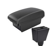 RORVECQ Per F&ord Per FOCUS 3 Scatola Bracciolo Per F&ord Per Focus III MK3 Scatola Di Stivaggio Bracciolo Auto Ricambi Interni Retrofit Accessori(B3 Nero bianco 3USB)