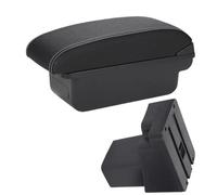 RORVECQ Per Hyundai Per SOLARIS Per Accent RB Per Solaris Per Verna Scatola Bracciolo Auto 2011-2016 Scatola Di Archiviazione Accessorio Dettagli Interni(C3 Nero bianco SENZA USB)