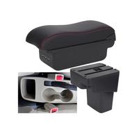 RORVECQ Per Hyundai Per SOLARIS Per VERNA Per Accent 2013-2016 Scatola Bracciolo Auto Scatola Di Archiviazione Accessori Auto Parte Interna Dettagli(B1 Nero rosso 3USB)