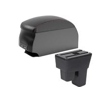 RORVECQ Per Jazz Armrest Per Fit Per Jazz 2 Bracciolo Auto 2008 2009 2010 2011 2012 2013 Portabraccioli Box Auto Accessori(B1 Black Red double)