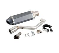 RORVECQ Per Keeway TX125 TX125 SM/Enduro TX 125 2012 2013 2014 2015-2021 Escape Marmitta Per Moto Con Tubo Di Collegamento Centrale Slip-on(Style E)