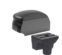 RORVECQ Per Kia Per K2 Auto Console Centrale Scatola Ripiano Bracciolo Spazio Stoccaggio Modifica Interni Con USB(B2 Black double)