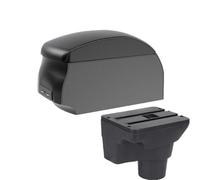 RORVECQ Per Kia Per K2 Auto Console Centrale Scatola Ripiano Bracciolo Spazio Stoccaggio Modifica Interni Con USB(A2 Black single)