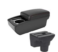 RORVECQ Per Kia Per K2 Auto Vano Console Centrale Scatola Bracciolo Auto Spazio Di Archiviazione Modifica Interni Con USB(A1 Nero rosso SENZA USB)