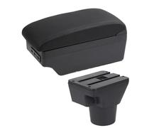 RORVECQ Per KIA Per Rio 2 Bracciolo Per KIA Per Rio 2006-2011 Bracciolo Auto Accessori Interni Scatola Di Immagazzinamento Retrofit(C2 linea nera 7USB)
