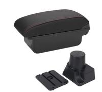 RORVECQ Per KIA Per Rio 2 Bracciolo Per KIA Per Rio 2006-2011 Bracciolo Auto Accessori Interni Scatola Di Immagazzinamento Retrofit(C1 Nero rosso NO USB)