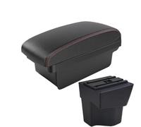 RORVECQ Per KIA Per Rio 3 Per K2 X-line Rio 3 2011 2012 2013 2014 2015 2016 Accessori Bracciolo Auto Interno Scatola Di Archiviazione 3usb(A1 Nero rosso SENZA USB)