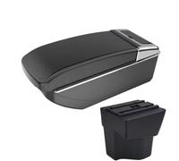 RORVECQ Per KIA Per Rio 5 Bracciolo Per Rio 2014-2019 Parti Auto Portabracciolo Scatola Di Archiviazione Accessori Auto Interni(Black white NO USB)