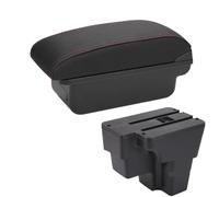 RORVECQ Per KIA Per RIO Scatola Bracciolo Per STONIC Per KIA Per Rio Lx Cerato Bracciolo Auto Parte Di Retrofit Scatola Di Archiviazione(C1 Nero rosso NO USB)