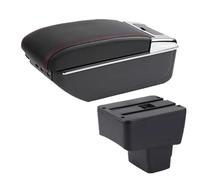 RORVECQ Per Mazda 2 Bracciolo Auto Vano Centrale Ricambi Interni Retrofit Con USB Accessori Auto(C1 linea rossa 7USB)