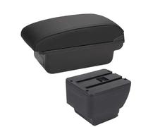 RORVECQ Per MAZDA 2 Demio Box Bracciolo Per Auto Parti Di Ricambio Scatola Portaoggetti Accessori Auto Dettagli Interni(C2 Linea nera NO USB)