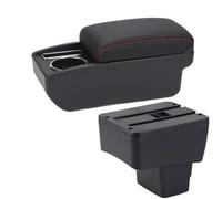 RORVECQ Per MAZDA CX-3 Portabraccioli Box Retrofit Per Mazda 2 Skyactiv Versione Cx3 Auto Portabraccioli Box Interni Accessori Auto(C1 Nero rosso NO USB)
