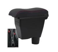 RORVECQ Per Mercedes Per Smart 453 Per Fortwo Per Forfour 2015-2019 Bracciolo Auto Ricambi Retrofit Interni Vano Di Stoccaggio(A genuine leather 3USB)