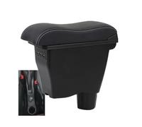 RORVECQ Per Mercedes Per Smart 453 Per Fortwo Per Forfour 2015-2019 Bracciolo Auto Ricambi Retrofit Interni Vano Di Stoccaggio(A3 genuine leather 3USB)