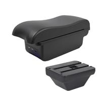 RORVECQ Per MG ZS Bracciolo Auto Console Centrale Ripiano Bracciolo Accessori Auto Con USB(B2 linea nera 3USB)