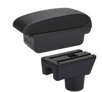 RORVECQ Per Mitsubishi Per Attrage Per Mirage Portabracciolo Per Space Star Portabracciolo Auto Scatola Di Archiviazione Accessori Auto(B3 Nero bianco 3USB)