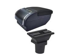 RORVECQ Per Mitsubishi Per Colt Scatola Bracciolo Per Colt PLUS Bracciolo Auto Scatola Di Archiviazione Centrale(E black line 9USB)
