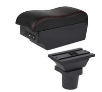 RORVECQ Per Mitsubishi Per Colt Z30 Scatola Bracciolo Per Colt Bracciolo Auto Scatola Di Archiviazione Centrale Con USB(C red line 7USB)