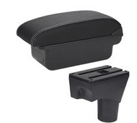 RORVECQ Per N&issan Per Sunny Scatola Bracciolo Per N&issan Per March Per Micra K13 2010-2022 Bracciolo Auto Scatola Bracciolo Centrale(C3 Nero bianco SENZA USB)