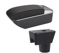 RORVECQ Per N&issan Per Terrano 3 2012 2013 2014 2015 2016 2017 2018 Bracciolo Portaoggetti Auto Scatola Di Immagazzinamento Pezzi(D1 Nero rosso Nessuna USB)