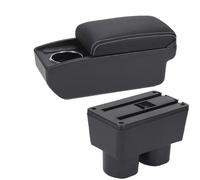 RORVECQ Per N&issan Per Tiida C11 Scatola Bracciolo Per N&issan Per Tiida Per Latio Per Sylphy Scatola Di Archiviazione Auto Portabicchieri(B3 Nero bianco 6USB)