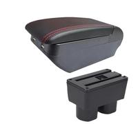 RORVECQ Per N&issan Per Tiida C11 Scatola Bracciolo Per N&issan Per Tiida Per Latio Per Sylphy Scatola Bracciolo Auto Scatola Bracciolo Centrale Interna(H linea rossa 4USB)