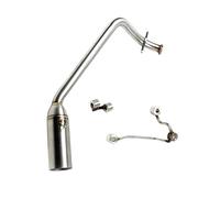 RORVECQ Per PCX 125 PCX 150 PCX125 2018 2019 Sistema Di Scarico Per Moto Modificato Con Attacco Anteriore Tubo Di Collegamento Intermedio Da 51 Mm(Argento)