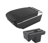 RORVECQ Per Perodua Per Axia 2023 2024 Scatola Di Stivaggio Bracciolo Interno Accessori Auto Scatola Bracciolo Centrale(A2 Black line7 USB)